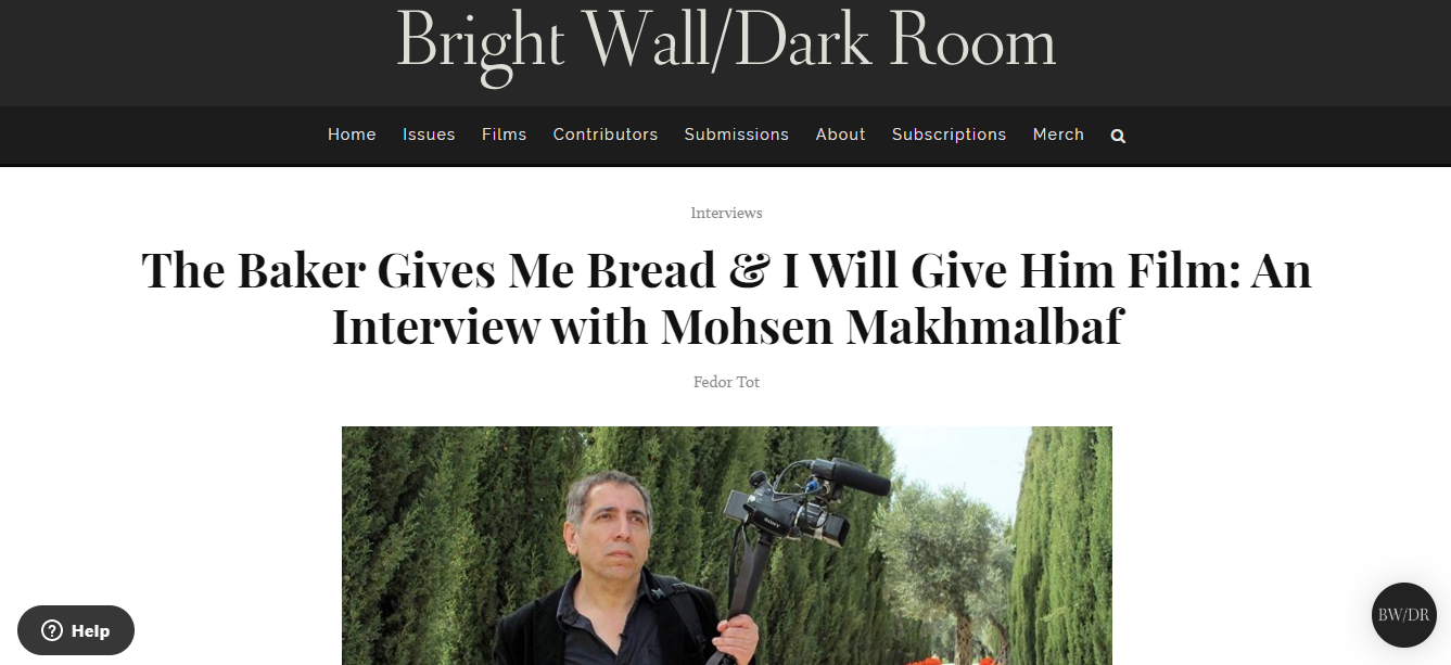 Bright Wall/Dark Room - interview with Mohsen Makhmalbaf