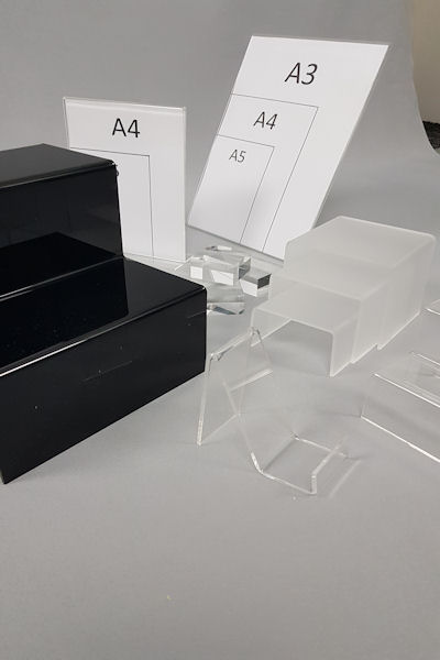 Acrylic product display stands