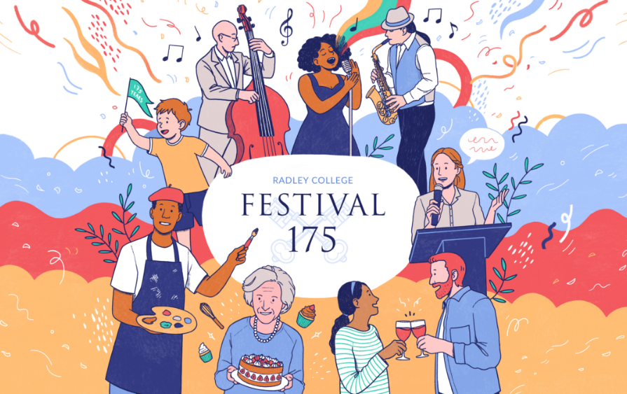 A poster of people celebrating a festival