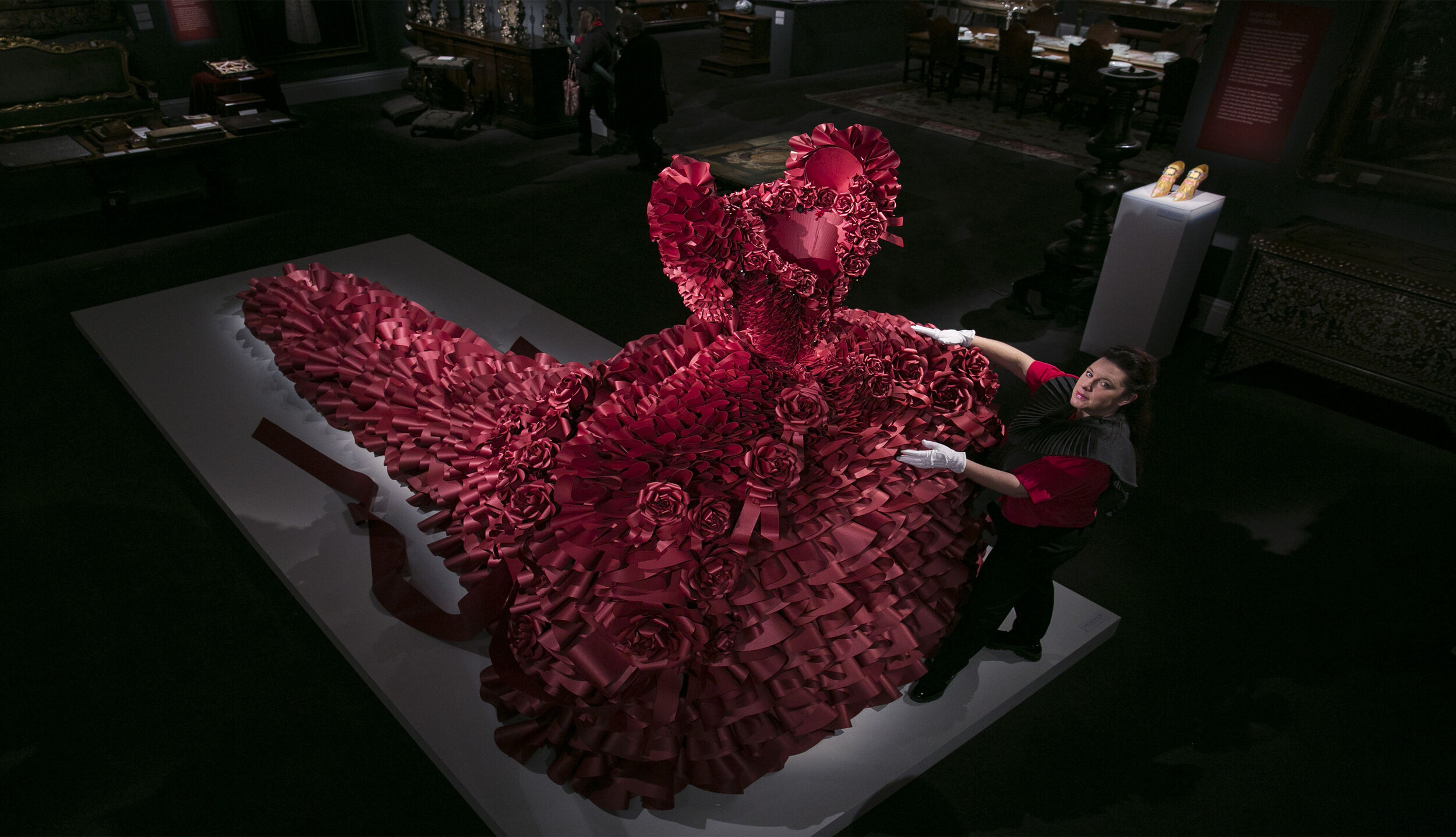 Paper Gown- Sothebys Royal & Noble Exhibition 