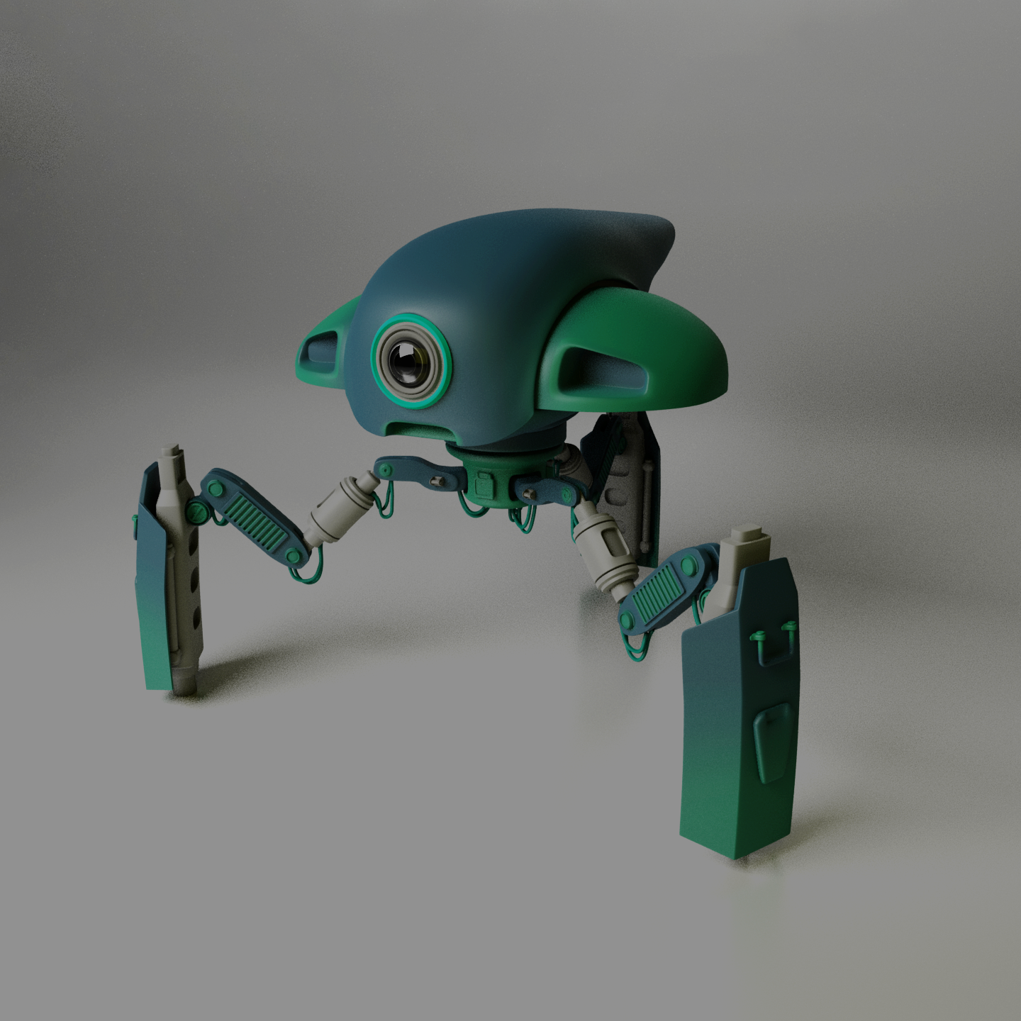An adorable tripod robot render