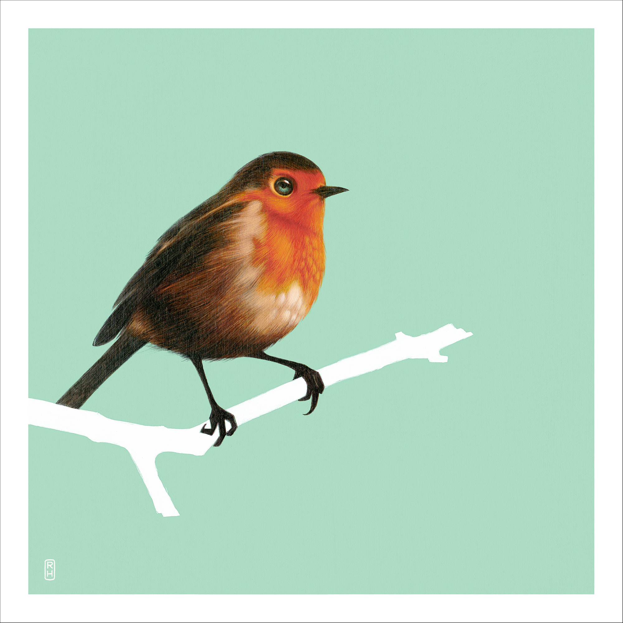 Painting of a robin