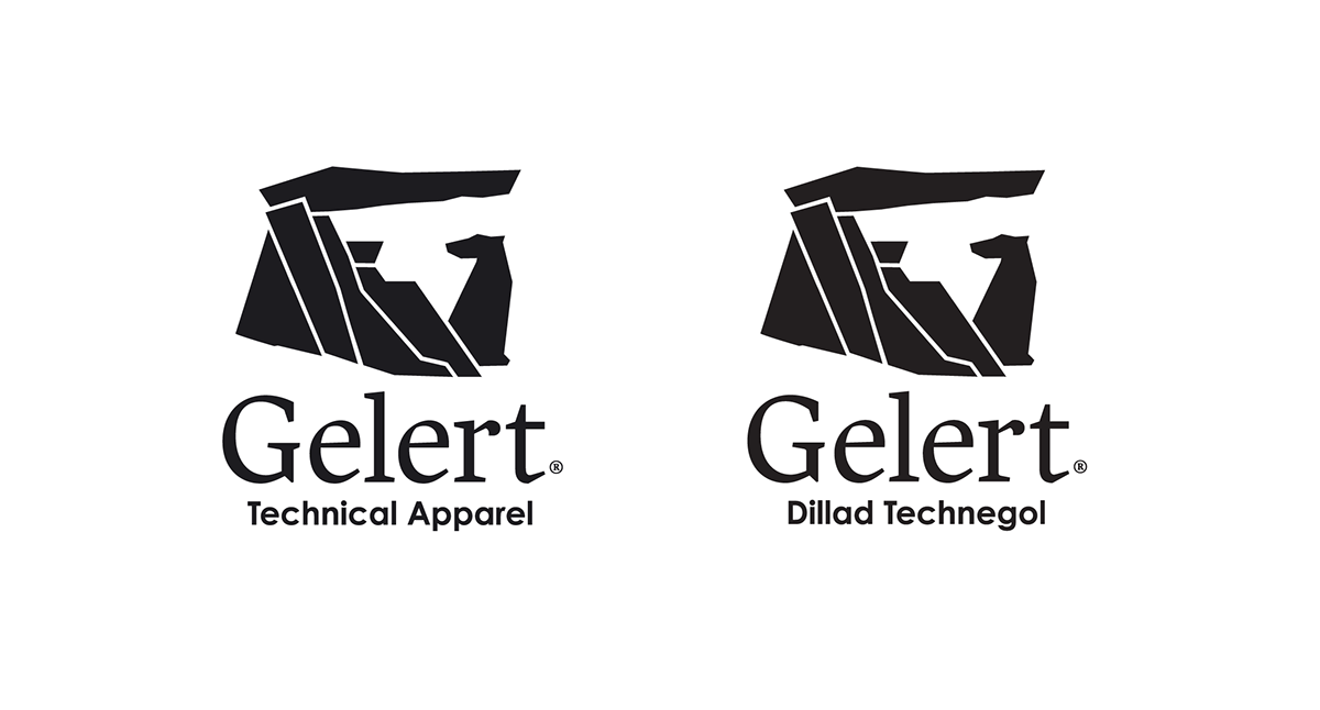 English and Cymraeg logo versions for a conceptual rebrand of the Welsh outdoors company, Gelert. 